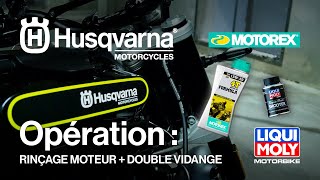 Husqvarna Svartpilen 401: Rinçage pré-vidange + Vidange Moteur