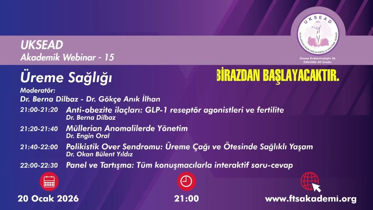 UKSEAD Akademik Webinar-15 - Üreme Sağlığı