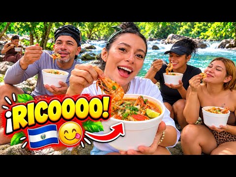 Así se disfruta una buena Mariscada a la orilla del Río en El Salvador 🇸🇻