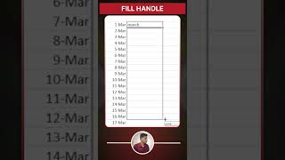Day 08 | Fill handle In Ms Excel #excel #exceltips #successtips