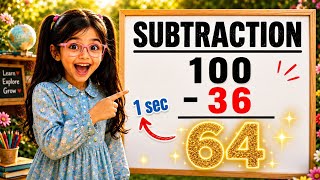 Subtraction Fast Calculation Math Trick | Learn to Subtract Quickly @AMEdunova