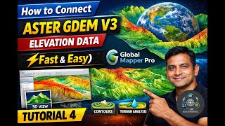 How to Connect ASTER GDEM V3 Worldwide Elevation Data in Global Mapper Pro (Fast & Easy) Tutorial 4