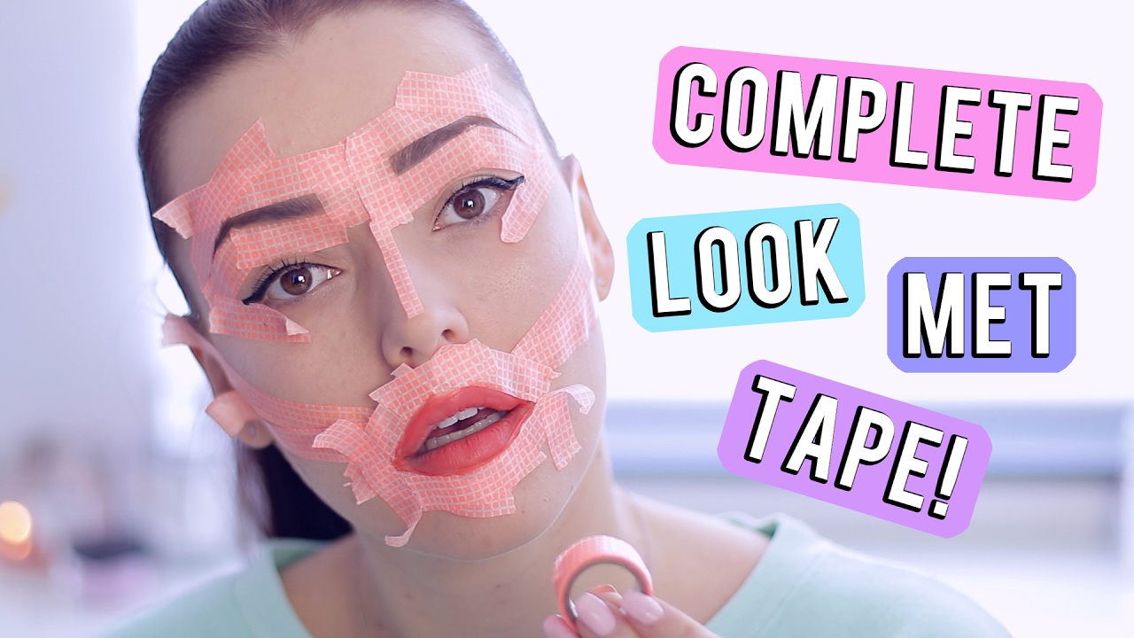 Tape tutorial complete makeup look met washi tape Beautygloss YouTube