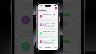 🌀 SwiftUI InviteBook – Elegant Event Manager UI