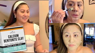 CALCIUM BENTONITE CLAY | DETOXIFYING & CLEANSING MY FACE | FIRST TIME USE FOR MY SKIN DARK SPOTS