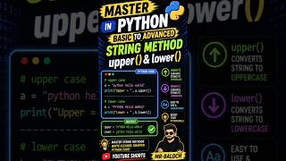 String Method upper and lower in Python 🌹❤️❤️🌹