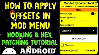 Mod Menu Tutorial Part-2 | Learn to hook and patch using game offsets | Easy Beginners Tutorial