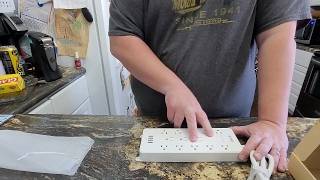 Unboxing surge protector with usb charging ports