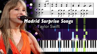 Taylor Swift - Madrid Surprise Songs - Accurate Piano Tutorial with Sheet Music