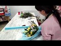 Букет с лилией. Сборка и упаковка букета. Bouquet packing.