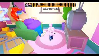 Roblox Escape Evil Crazy Cat Lady with Pink and Purple | Pink and