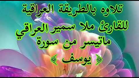 القارئ ملا سمير العراقي . .