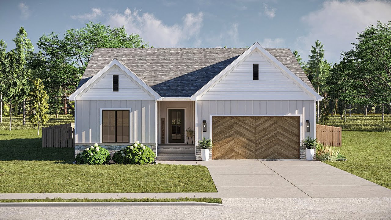 Modern Farmhouse Style House Plan | Cravens park video - YouTube