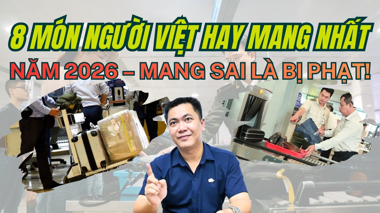 #38 | NĂM 2026 – 8 MÓN ĐỒ NGƯỜI VIỆT HAY MANG NHẤT NHƯNG DỄ BỊ PHẠT VÀ GIỮ LẠI Ở SÂN BAY