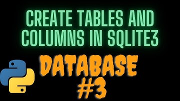 How To Create Tables and Columns in sqlite3 studio for database connection #3