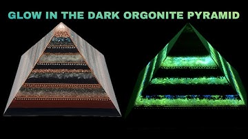 Powerful Glow in the Dark Orgonite Pyramid with a strong magnet array | PHI ratio