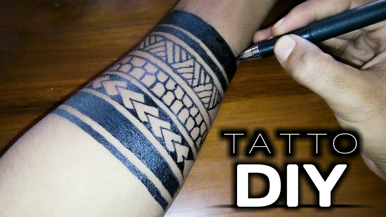 DESAIN TATO  Simple  di  Tangan  DIY YouTube