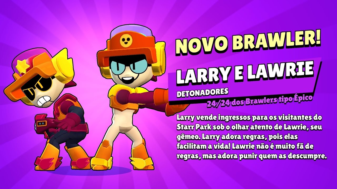 jogando com o novo brawle larry e lawrie no brawl stars - YouTube