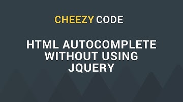 Auto Complete Textbox Without Using jQuery