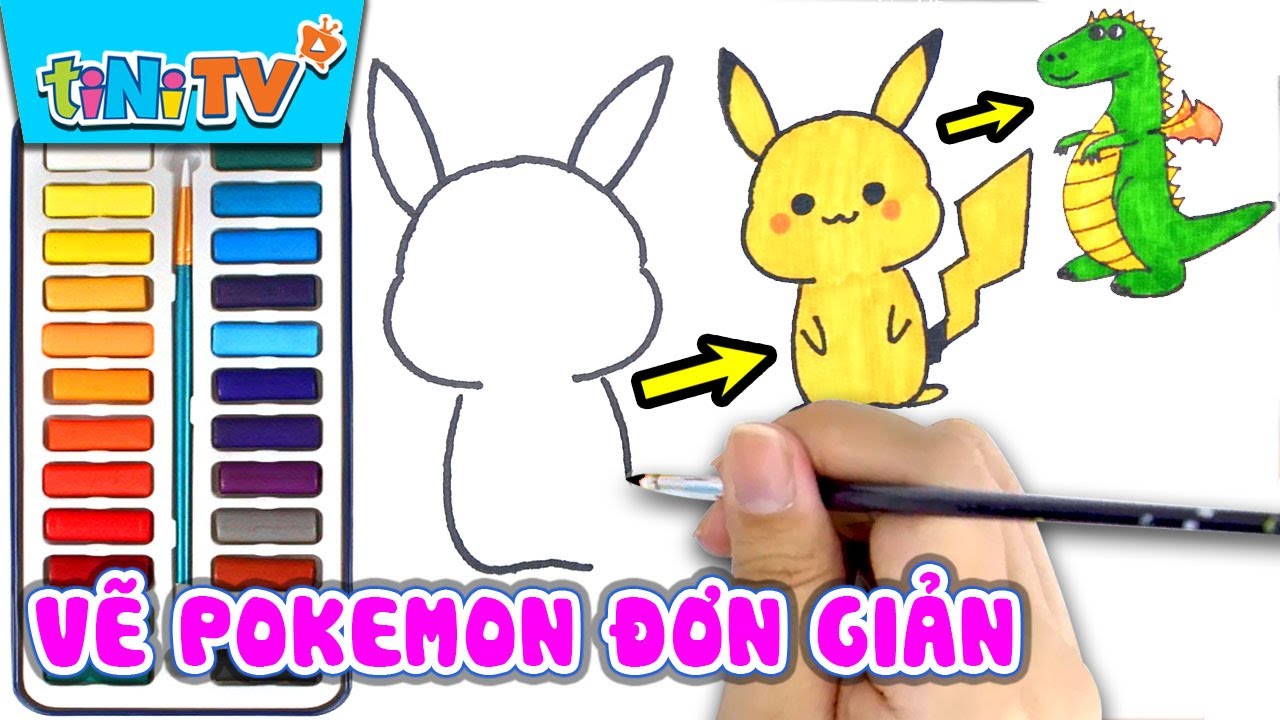 Cách Vẽ Pikachu Dễ Nhất - Draw Pokemon Easy | Tinitv - Youtube