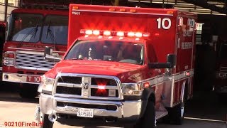 LAFD Rescue 810 (reserve) & Rescue 10 Responding