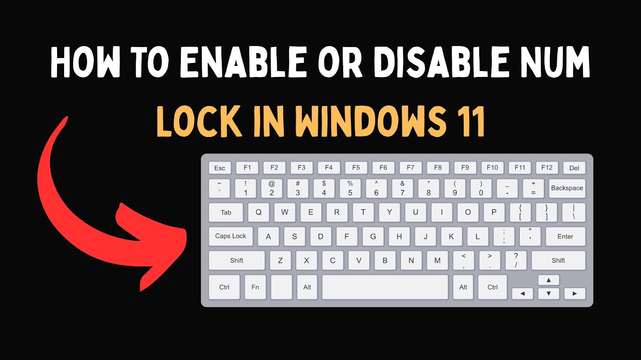 How To Enable or Disable Num Lock in Windows 11 - YouTube