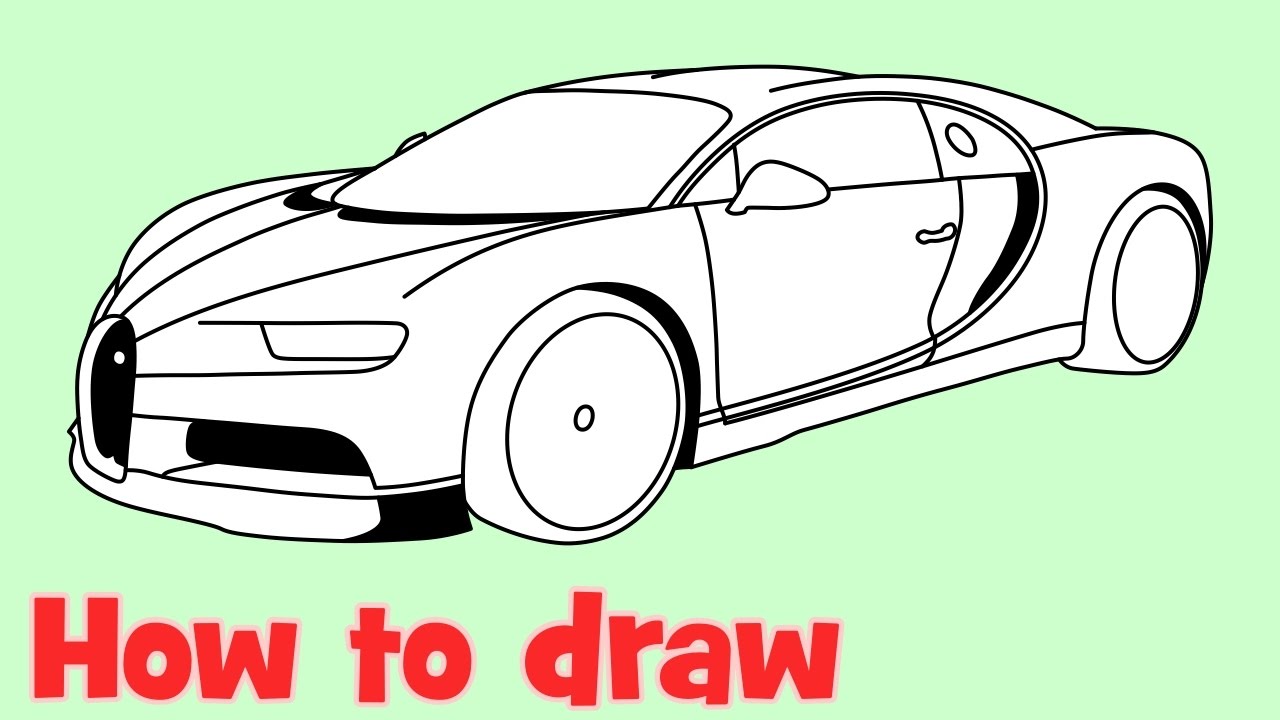 Creative How To Draw A Bugatti Sketch for Kids