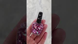 Брошка ЛАК із бусин, бісеру та страз. Brooch Nail polish brooch beads handmade брошка shorts