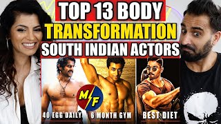 Top 13 Unexpected Body Transformation Of South Actors In Hindi | The Duo Facts | REACTION!!