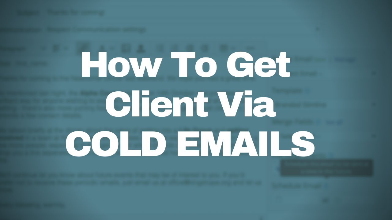 How to Get Clients By Cold Emailing - Recruitment Tips and Tricks - YouTube