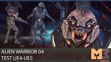 Alien Warrior 04 Test Epic Skeleton In UE4 UE5