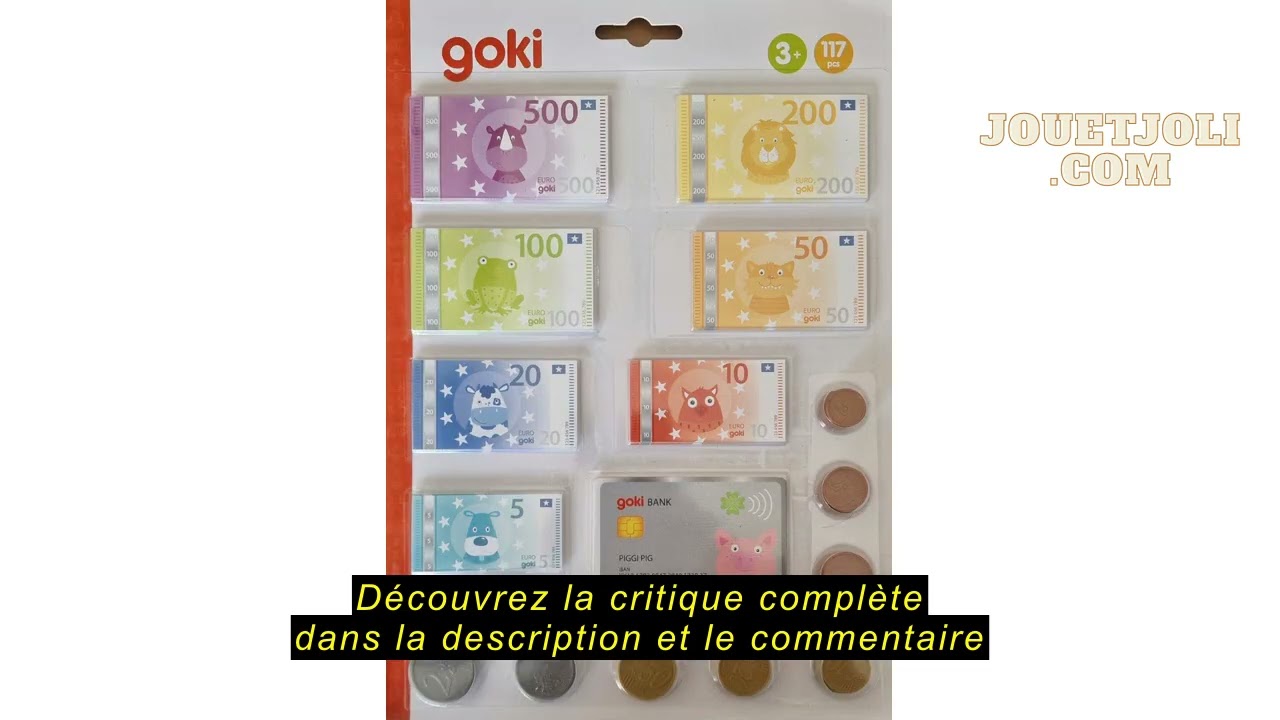 Set Argent Factice Animaux Avec Carte Bancaire GOKI - Jouet D'Imitation Pour Enfants 51497
