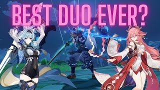 Triple Crown Yae and Eula Duo Magu Kenki - Genshin Impact