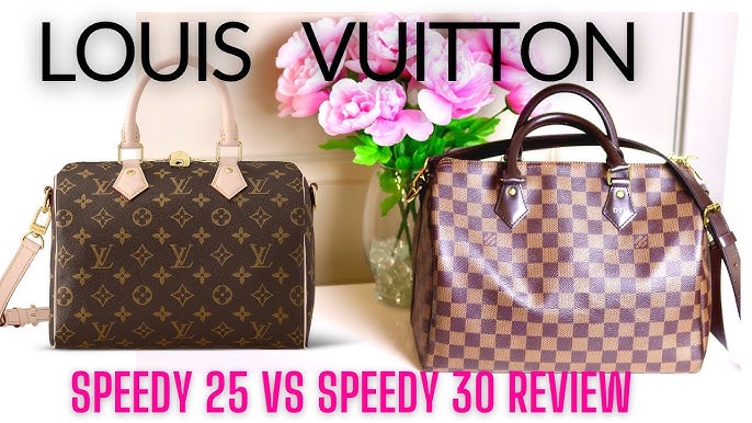 Authentic vs Fake Louis Vuitton Speedy B 25 Damier Ebene Comparison 