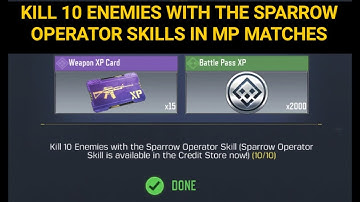 Kill 10 Enemies With The Sparrow Operator Skill in Cod Mobile | How to Use sparrow Operator Skill