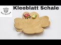 Kleeblatt Schale aus Weißbuche