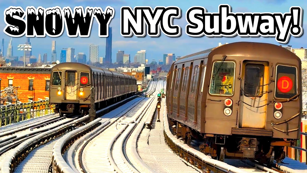 ⁴ᴷ⁶⁰ N and D Trains in the Snow on the West End Line!