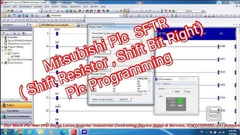 Mitsubishi Plc  SFTR ( Shift Resistor , Shift Bit Right), Plc Programming