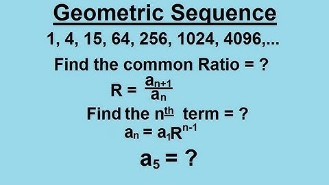 Algebra - Sequences And Series (4 of 6) Geometric Sequence