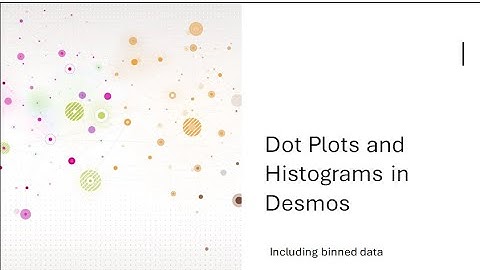 Dotplots and Histograms with Desmos, including Binned Data.