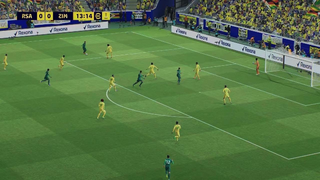 South Africa vs Zimbabwe Efootball gameplay