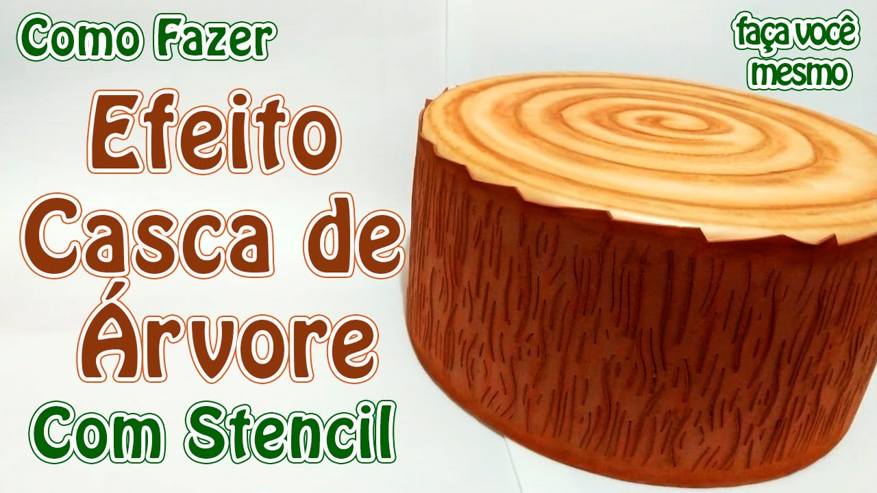 Como Fazer Efeito Casca de Árvore | Criatividades da Dê