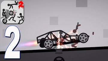 Stickman Destruction Ragdoll - Gameplay Walkthrough part 2 - Carmageddon All Vehicles(iOS, Android)