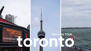 walking tour toronto 🇨🇦 - scotiabank arena - cn tower - waterfront 4K