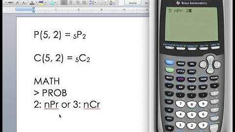 Permutation nPr and Combination nCr in TI-84+ graphing calculator