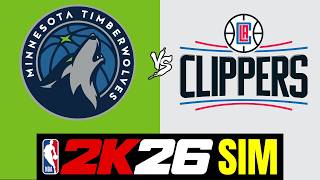 Timberwolves at Clippers - FULL GAME SIM | NBA Simulation (2/26)