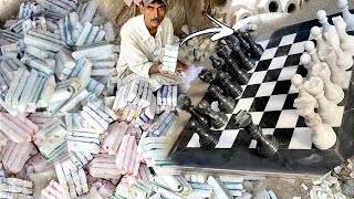 How chess are made ||These workers make money by making chess sets screenshot 3