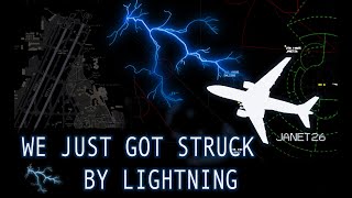JANET 737-600 Lightning Strike + Bad Weather at Las Vegas