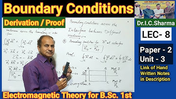 Boundary Conditions Derivation | Boundary Conditions in Electromagnetic Theory for B.Sc.1st || L-8
