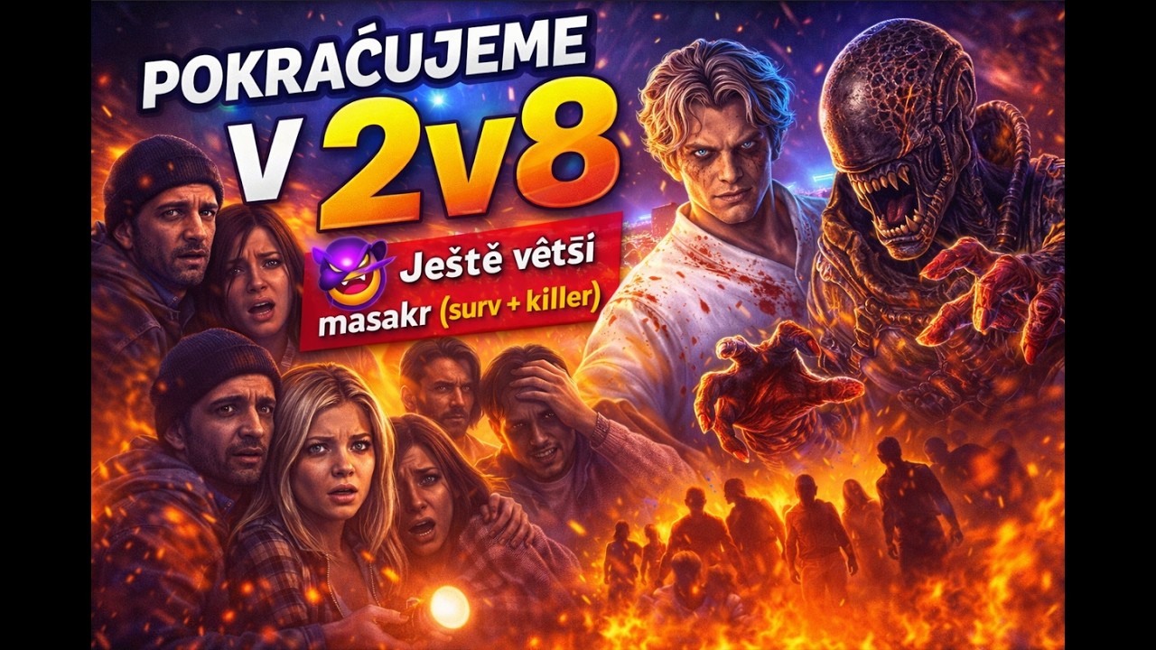 Pokračujeme v 2v8 😈 | Ještě větší masakr (surv + killer)